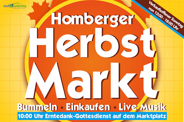 Herzlich Willkommen auf dem Homberger Herbstmarkt!
